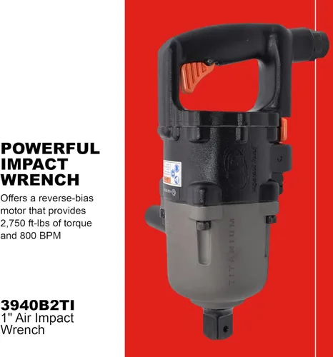 Miniatura 2 de Ingersoll Rand Ingersoll-Rand, 3940B2TI, Llave de impacto neumática, 1 In. Dr., 6000 rpm