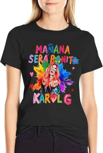 Miniatura 4 de Camiseta casual para mujer, camiseta gráfica de moda, cuello redondo, camisetas de verano