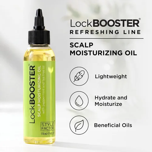 Miniatura 2 de Style Factor LockBOOSTER Aceite Hidratante para el Cuero Cabelludo – Hidratación Ligera con Menta y Aceite de Árbol de Té para Revitalizar Trenzas