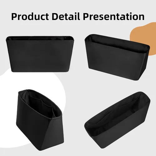 Miniatura 7 de DGAZ Organizador de bolso para bolsas LV Neverfull MiniPMMMGM, organizador de bolsas de seda, bolso de lujo y moldeador de bolsas (GM, negro)