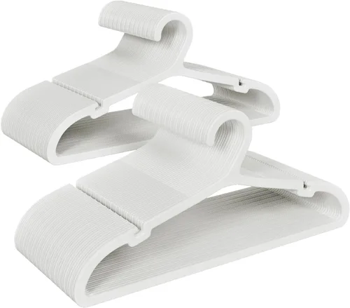 Miniatura 16 de ABHENG Paquete de 30 perchas de ropa, perchas de plástico antideslizantes, perchas que ahorran espacio, resistentes, para colgar ropa seca y húmeda