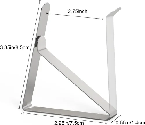 Miniatura 4 de TriPole - 16 clips para mantel grandes, abrazaderas para mesa de pícnic, abrazaderas de mantel de acero inoxidable para exteriores, hogar, cocina