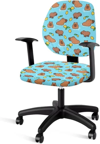 Miniatura 14 de Funda para silla de oficina, con temática de playa, funda elástica para silla de oficina, funda elástica de 2 piezas, funda para silla