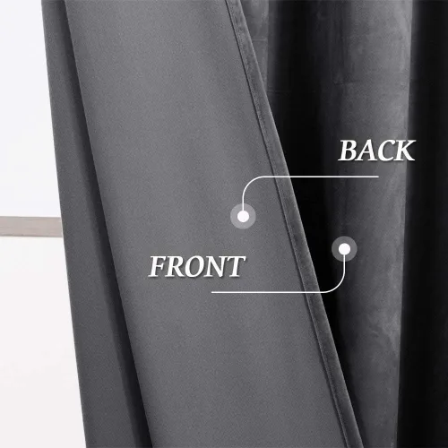 Miniatura 175 de RYB HOME Cortinas opacas de terciopelo para dormitorio, aislamiento térmico, privacidad, luz solar, bloqueo de calor, cortinas lujosas con bolsillo