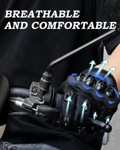 Miniatura 2 de Guantes de motocicleta, guantes de pantalla táctil para moto con nudillos duros, guantes tácticos, guantes de equitación, guantes antideslizantes