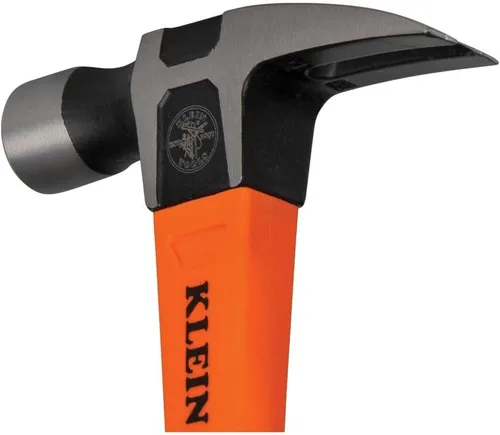 Miniatura 14 de Klein Tools H80820 Martillo de garra recta, 20 onzas, mango de agarre antideslizante de fibra de vidrio con orificio de sujeción, 13 pulgadas