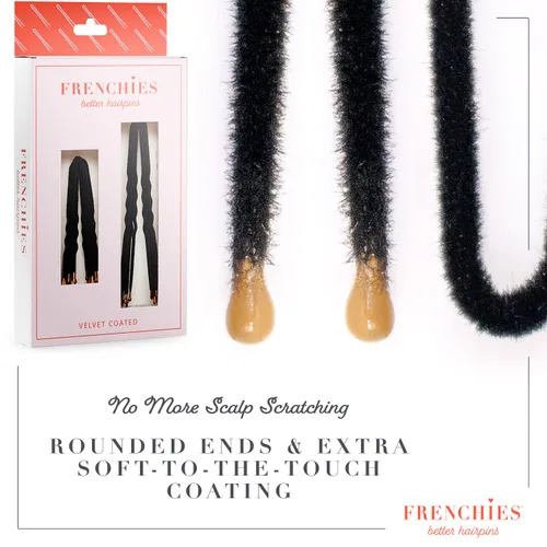Miniatura 4 de Frenchies Horquilla de pelo French Twist, horquillas de pelo francés ultra suaves para mujeres, bodas, extensiones o peluca, 20 unidades, color negro