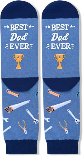 Miniatura 4 de sockfun Doctor Lawyer Realtor Bombero Enfermera Papá Fútbol Cáncer Calcetines Médicos Bombero Maestro Juego de Fútbol Amante Regalos, Papá Azul