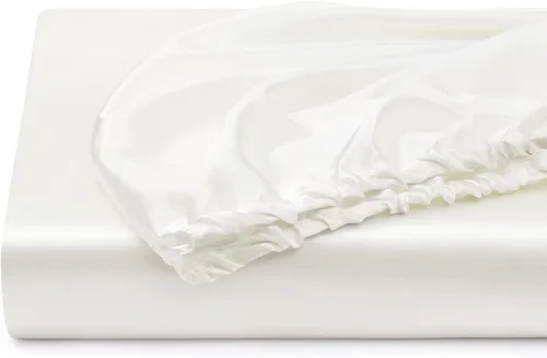 Miniatura 5 de Sábana bajera ajustable de satén de seda tamaño King, sábanas de cama individuales de bolsillo profundo que se venden por separado, sin arrugas, que