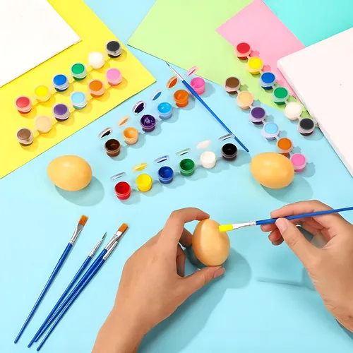 Miniatura 5 de Timgle - Juego de 560 piezas de pintura acrílica, juego de 40 unidades, 12 colores, tiras de pintura lavables, 40 pinceles planos, 40 pinceles
