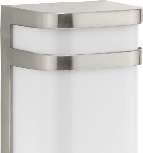 Miniatura 4 de Progress Lighting Valera LED Collection - Farol acrílico blanco mate con pantalla moderna para exteriores, pequeña pared, luz de bronce