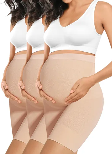 Miniatura 7 de Ropa moldeadora de maternidad de alta calidad "Baby Bump", ropa interior de embarazo de cintura alta a medio muslo que evita rozaduras, soporte