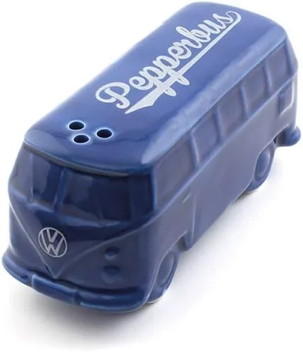 Miniatura 4 de BRISA VW Collection - Salero y pimentero Volkswagen de cerámica con diseño de autobús T1 juego de 2 piezas (autobús clásico/blanco y azul)