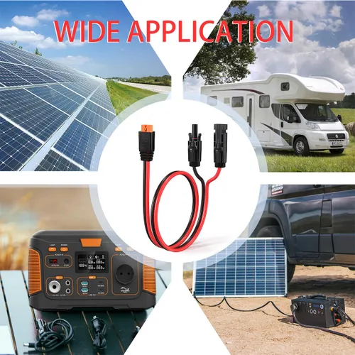 Miniatura 7 de ELFCULB Cable de carga solar a XT60i de 10AWG Cable de extensión de panel solar para estación de energía portátil River 600 Paquete de batería