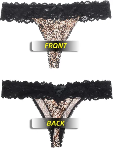 Miniatura 27 de ohyeah Tangas sexy de encaje tangas bragas de tiro bajo ropa interior para mujer de algodón entrepierna braga tangas bragas 4-18