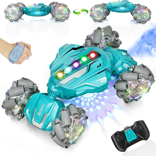 Miniatura 8 de Auto de Acrobacias RC con Detección de Gestos, Juguetes para Niños de 6-12 Años, Auto de Control Remoto Controlado a Mano 4WD con Luz y Música