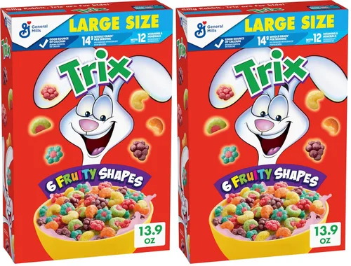 Miniatura 18 de Trix Cereal de desayuno afrutado, 6 formas afrutadas, grano entero, tamaño familiar, 16.1 onzas