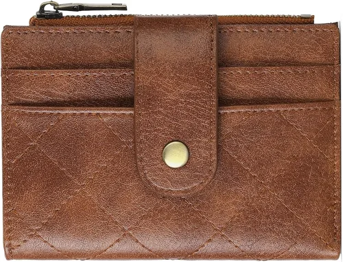 Miniatura 19 de GAEKEAO Billeteras pequeñas para mujer, con bloqueo RFID, plegable, de piel vegana, con bolsillo con cremallera, ventana de identificación