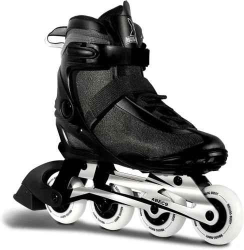 Miniatura 2 de Inline Skates PRO para mujer adulta, rodamientos ABEC-9 con forro transpirable para hombre y mujer, freno opcional, talla W 6-9, negro