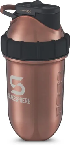 Miniatura 15 de SHAKESPHERE Botella agitadora de acero inoxidable - Botella agitadora de proteína aislada de 24 onzas para bebidas calientes y frías - Ideal