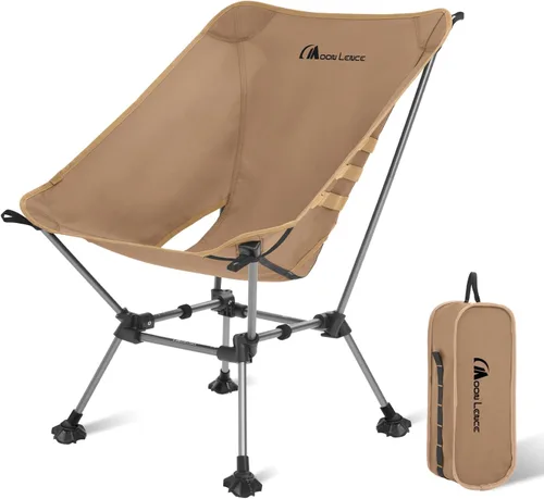 Miniatura 10 de MOON LENCE Silla de camping Plus, comodidad y tamaño mejorados, aún compacta y ligera, silla portátil plegable para mochilero y senderismo, Negro
