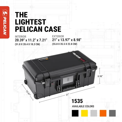 Miniatura 4 de Estuche Pelican Air 1535 sin Espuma - Negro