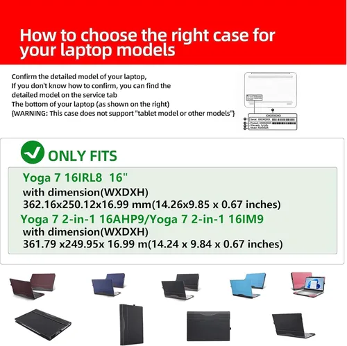 Miniatura 5 de Funda para laptop para Yoga 7i 16 pulgadas 2023 Yoga 7 16IRL8 /16IAH7/16IAP7 /16AHP9/16IM9 2-en-1 15z-ds100/15-cn/15-dr1007TX/15-cp0053cl Gris