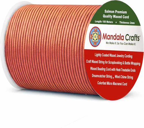 Miniatura 125 de Cuerda Mandala Crafts 0.03 pulgadas 109 yardas para hacer joyería, artesanía, macramé, cuerda de algodón encerado Negro