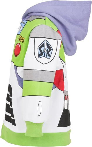 Miniatura 9 de Disney Pixar Toy Story Buzz Lightyear Sudadera con capucha de forro polar iTalk con cremallera para niños pequeños a grandes, Rojo