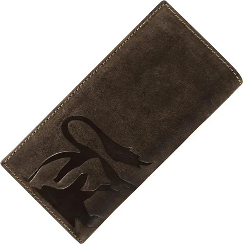 Miniatura 4 de ELIZO Long Wallets for Men REAL Leather Rodeo Wallet Thin Wallet Slim Wallet RFID Blocking Credit Card Holder Wallet - Whiskey
