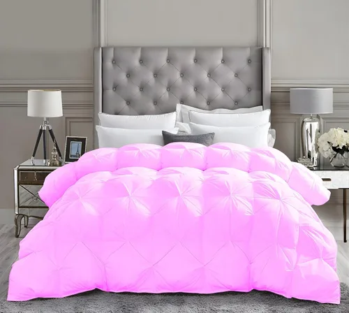 Miniatura 13 de Lujoso para todas las estaciones – Colección de hotel – Estilo Pintuck – 100% algodón orgánico tamaño Twin XL 68 x 92 pulgadas, edredón plisado de 1