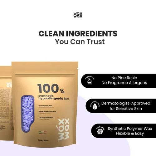 Miniatura 5 de Wax Wax Cuentas de cera dura de orquídea, cera facial para piel ultra sensible, sin colofonia, hipoalergénica, sin tiras, cuentas de cera de bajo