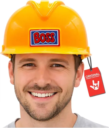 Miniatura 7 de Casco de construcción de plástico para adultos, sombrero duro de ingeniero, accesorio de disfraz de trabajador de carretera de constructor, Naranja