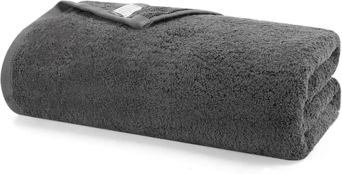 Miniatura 17 de SEMAXE Toalla de baño amarilla, toalla de baño 100% algodón con lazo para colgar, 55 x 27 pulgadas, suave, absorbente y de secado rápido, para baño