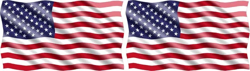 Miniatura 7 de Rogue River Tactical Calcomanía patriótica de la bandera de Estados Unidos con bandera de Estados Unidos para parachoques de ventana de automóvil