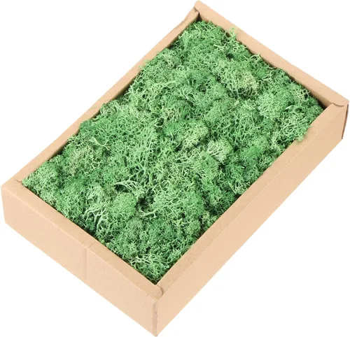 Miniatura 11 de MECCANIXITY Musgo de reno preservado de 7.8 onzas, musgo artificial decorativo negro para plantas en maceta, manualidades de interiores, centros