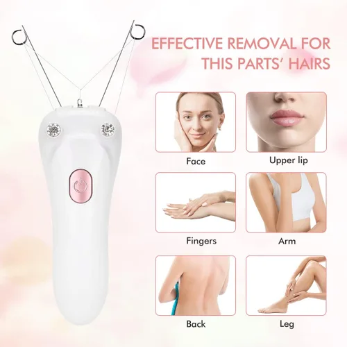 Miniatura 3 de Removedor de vello facial, depiladora eléctrica inalámbrica para mujer, depiladora de hilo facial, depiladora de belleza para mujer, removedor