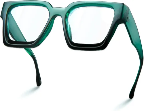 Miniatura 30 de livho Marco de gafas de gran tamaño para mujer y hombre, lentes rectangulares de moda para computadora, marco elegante *Tortuga de coco