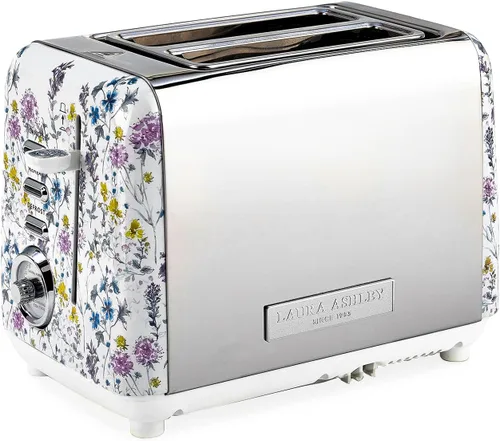 Miniatura 10 de VQ Laura Ashley China Rose - Tostadora de 2 rebanadas de acero inoxidable Tostadora multifuncional de bagels y pan de 2 rebanadas con modo