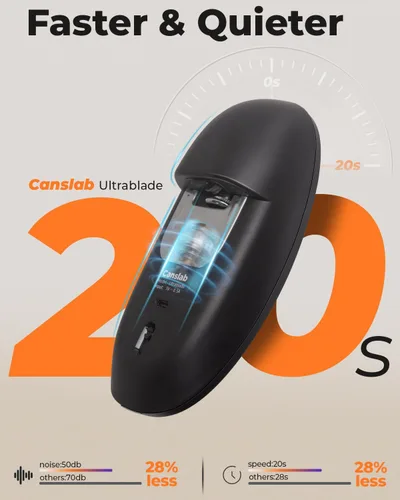 Miniatura 3 de Canslab Ultrablde (versión básica) - Abrelatas eléctrico recargable para cocina para personas mayores con artritis, abrelatas de batería USB