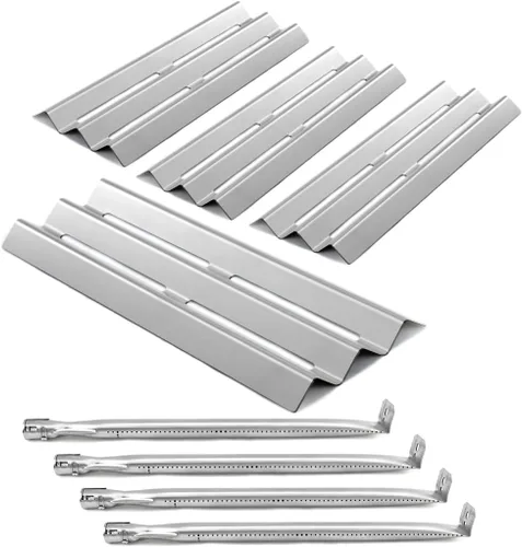 Piezas de repuesto para parrilla Napoleon LEX485/605/730 LE LD485 Series S81001, paquete de 4 quemadores de parrilla y placas térmicas, acero