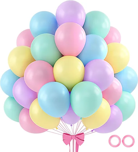 Miniatura 14 de 125 pcs globos de látex arcoíris de 5 pulgadas, globos pequeños para guirnalda de globos o arco de globos como decoraciones de fiesta, decoraciones