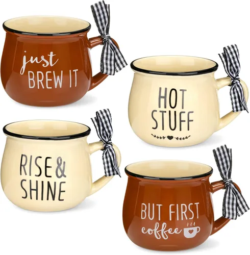 Miniatura 8 de Patelai Juego de 4 Tazas de Limón Mini Tazas de Café 5 oz Tazas de Espresso con Asa Bandeja en Capas de Limón Decoración para Barra de Café Regalo