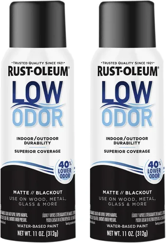 Miniatura 25 de Rust-Oleum Pintura en aerosol prémium de bajo olor, 11 onzas, concha marina brillante, paquete de 6 Seashell
