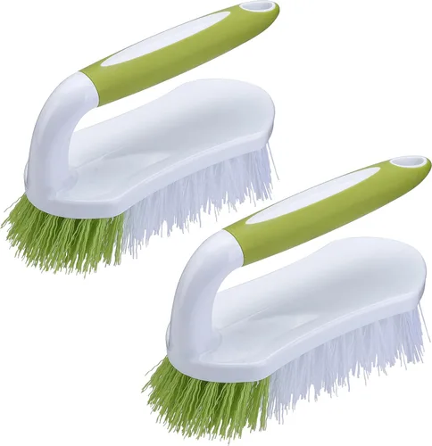 Miniatura 8 de Cepillo de limpieza para limpieza, limpiador de ducha resistente con cerdas rígidas para bañera, fregadero, suelo, azulejos y alfombras, paquete