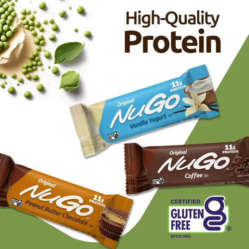 Miniatura 6 de NuGo Barra de proteínas, chocolate, 0.39 oz de proteína, sin gluten, 15