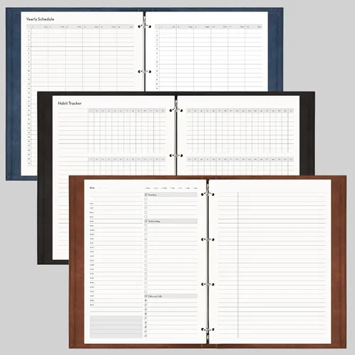 Miniatura 8 de EMSHOI - Recambio de planificador diario de 8.5 x 11.5 pulgadas, 80 hojas, 160 páginas para carpeta de anillas, papel de repuesto grueso