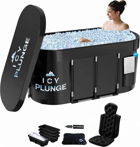 IcyPlunge - Tina de inmersión fría de más de 140 galones para atletas y adultos, recuperación y alivio de la inflamación, bañera de hielo con