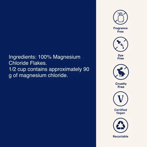 Miniatura 5 de Trace Minerals Copos de magnesio – Copos de baño de magnesio para un remojo calmante – Piel suave – Apoyo para dormir – Calma los músculos cansados