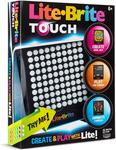 Miniatura 8 de Lite-Brite Touch - Crea, Juega y Anima - Juguete Portátil de Aprendizaje Sensorial STEM Iluminado, Juguete Creativo STEM de Arte para Niñas, Niños
